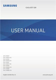 Samsung Galaxy S20 Plus manual. Camera Instructions.